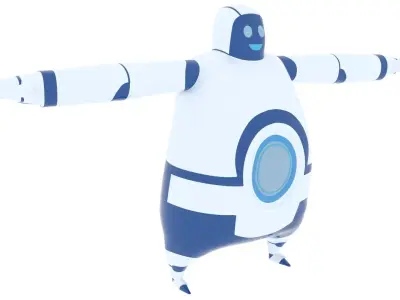 Zachai Humanoid Mascot Low-poly 3D model