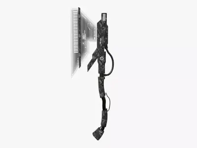 SciFi War Axe A09 Black Camouflage - Sci Fi Weapon Design Low-poly 3D model
