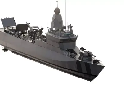 FAST PATROL BOAT COASTAL GUARD 3D model