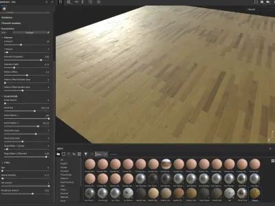 Wood Floor - Parquet Low-poly 3D model