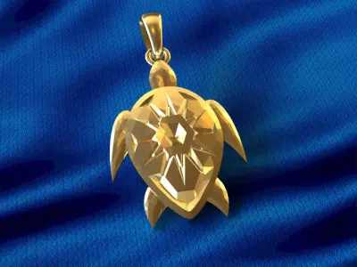 turtle pendant 3D print model