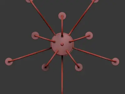 Loft Tube Chandelier 10 3D model purchase
