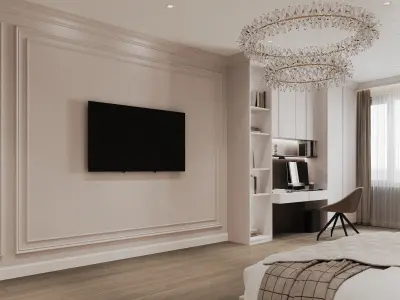 Bedroom design Interior style Neoclassical 3D model