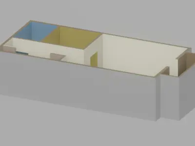 Apartment Floor Plan Low-poly 3D model
