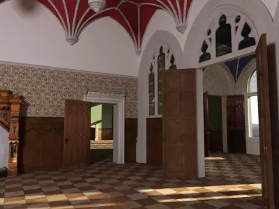 Gothic Chateau interior 3D model