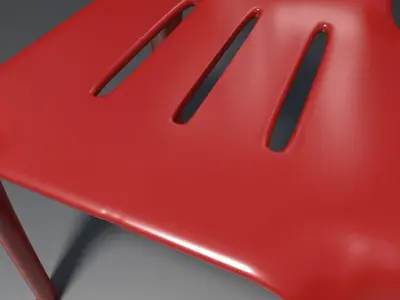 Plastic Chair - 1 - b 3D model