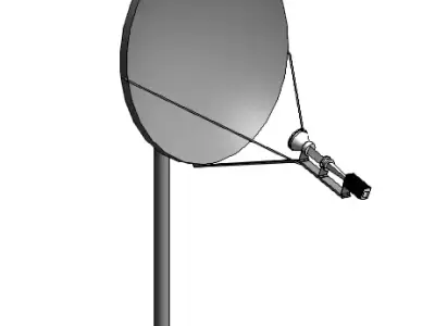 ANTENA satellite dish on pole 3D model