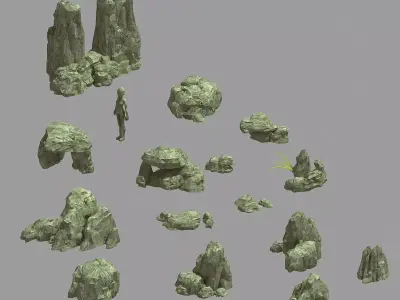 Mountain - Crushed Stone - Stone 23 3D model