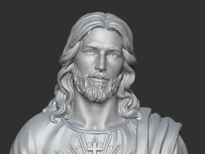 Jesus Bust Head 3D print model