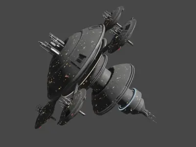 Star Trek Sol Station Probert Station Earth Spacedock Low-poly 3D model