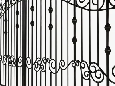 Gate-9 wrought iron gates 3D model