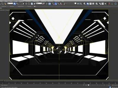 SCI FI INTERIOR SCENE SPACE SHIP Low-poly 3D model