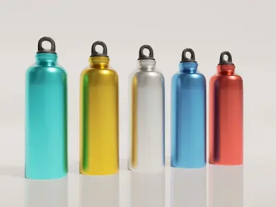 water bottle Low-poly 3D model