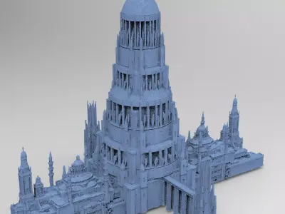 Fantasy Art Deco Grand Towers 3  3D model