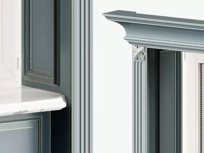 Classic style windows framing 3D model