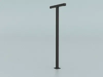 laos Square Street Light Low-poly 3D model