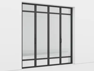 Aluminium door 319 3D model
