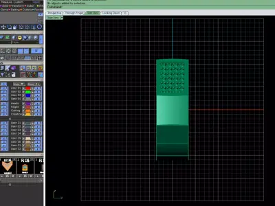 Monolith Grid Gold Ring 3D print model
