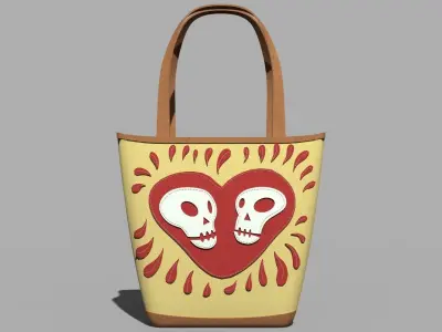 Tote Bag Love Till Death Low-poly 3D model