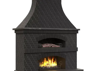 outdoor fireplace 3D model purchase