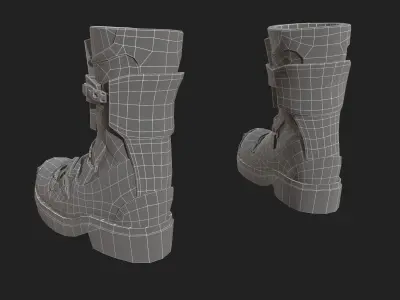 Scifi boots  Low-poly 3D model