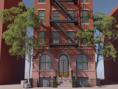 New York City Building  122 Macdougal St 3D model