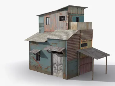 Slum x12 Low-poly 3D model purchase