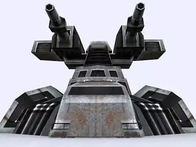 3DRT - Sci-Fi Forces - AA Gun 5 Low-poly 3D model