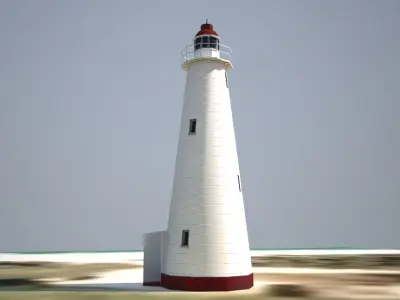 The Lady Elliot Island Lighthouse Low poly Low-poly 3D model