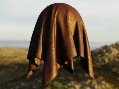 Seamless Vintage Burgundy Leather - Procedural Shader Texture