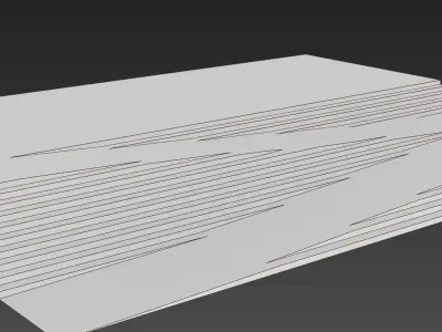 Landscape Modern zigzag Ramp Stairs 3D model