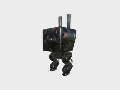 Robot C6 Camouflage - Sentinel Character SciFi Design Low-poly 3D model