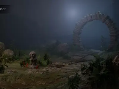 Stone arch - PBR Asset Kit Low-poly 3D model