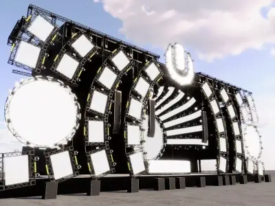 Ultra Music Festival 2014 Stage 3D model