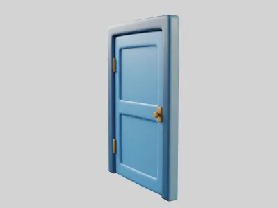 Cartoon Door 2a 3D model