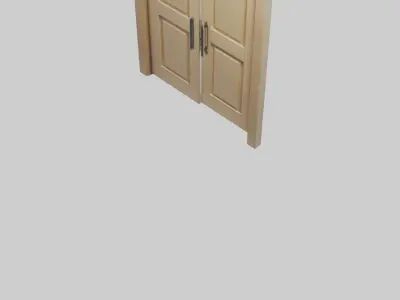 Pocket door model Low-poly 3D model