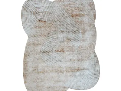 Taupe Azalia Rug 3D model