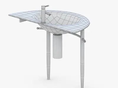 1563 - Sink Low-poly 3D model