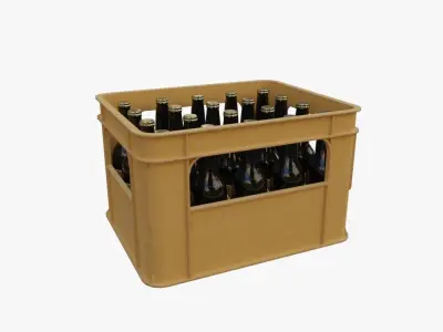 Beer Crate Low-poly 3D model