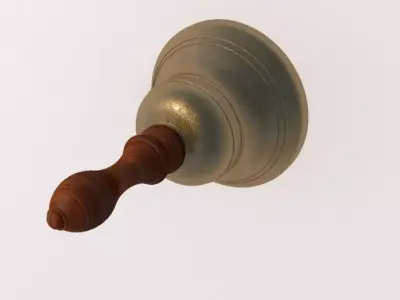 D Hand Bell Brass 2 3D model