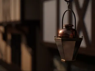 Medieval Street 3d Scene 3D model