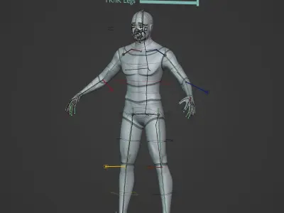 Humanoid Robot Rigged - Cartoon Character Low-poly 3D model
