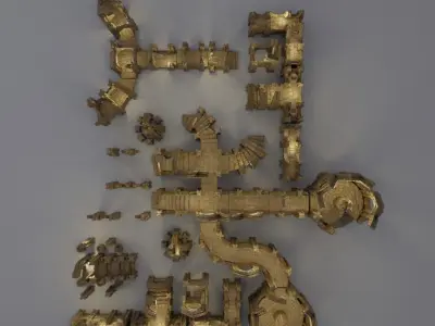 Elven Ruins Tabletop Terrain 28 MM 3D print model