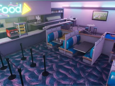 Pizza Bar Low-poly 3D model