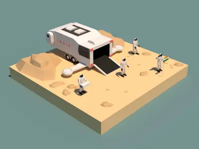 Polygon Space Pack Low-poly 3D model