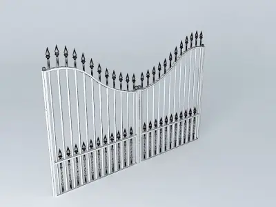 door wrought iron gate Free 3D model