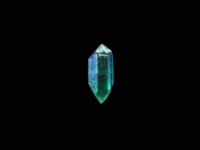 Crystal Low Poly Pbr Set emerald stone Low-poly 3D model