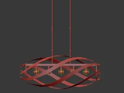 Trephine Oval Chandelier 3D model