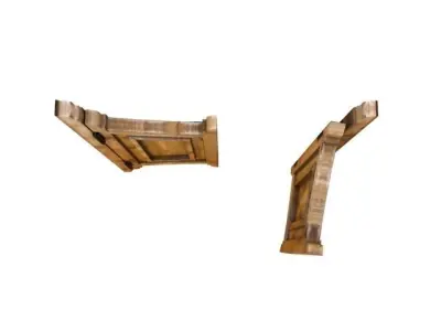 Door 30 saloon Low-poly 3D model