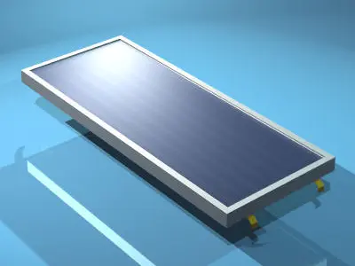 Roof with solar panels 3D model